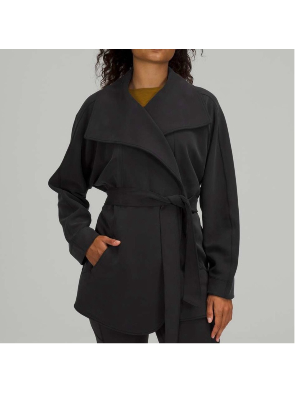 Lululemon Softstreme Belted Wrap Black Size M/L